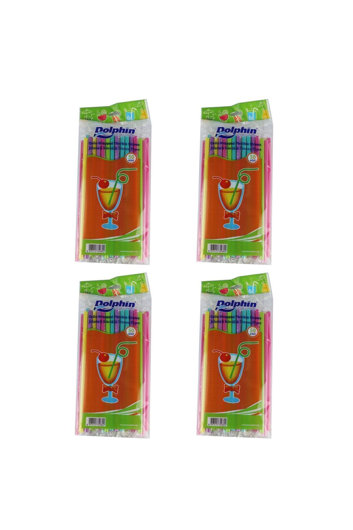 DOLPHİN Jelatinli Körüklü Frozen Pipet 50'li 4 Paket